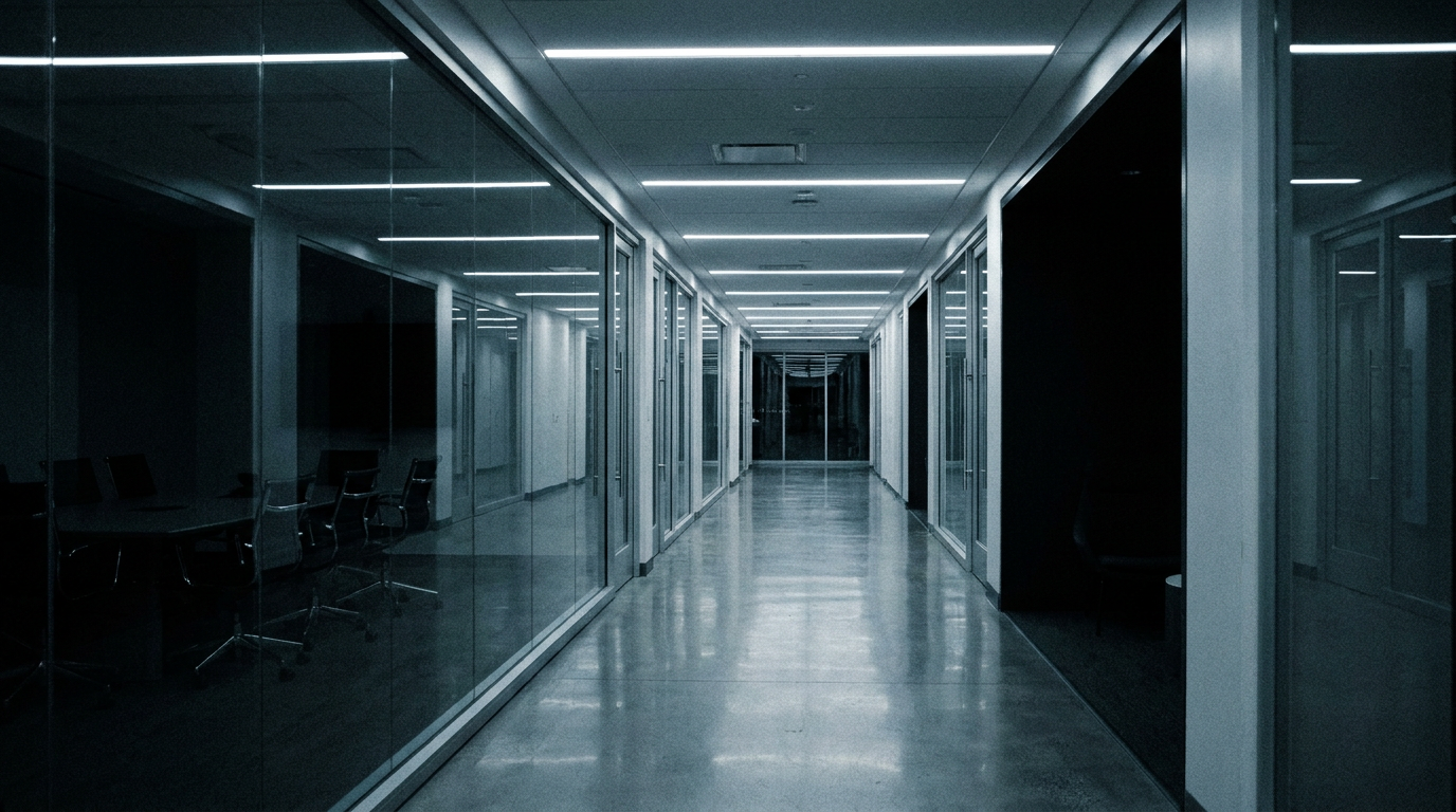 A long office corridor