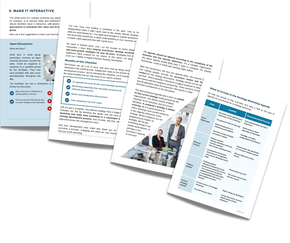 Excerpt spreads from the report